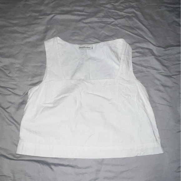 Abercrombie & Fitch Tops - Abercrombie & fitch linen square neck top in white size small